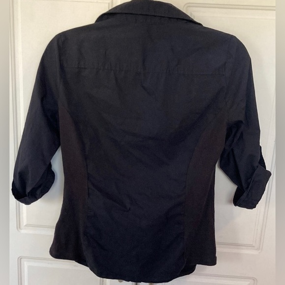 ❤️‍🔥5/20$ ZAC&RACHEL💫 Women’s Black Button-Up Collar Dress Shirt - Picture 3 of 8
